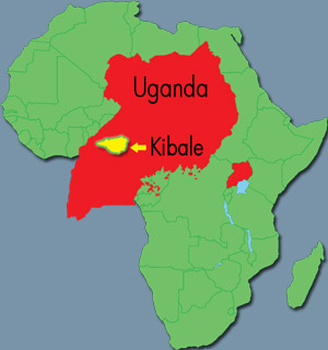 Map of Kibale, Uganda