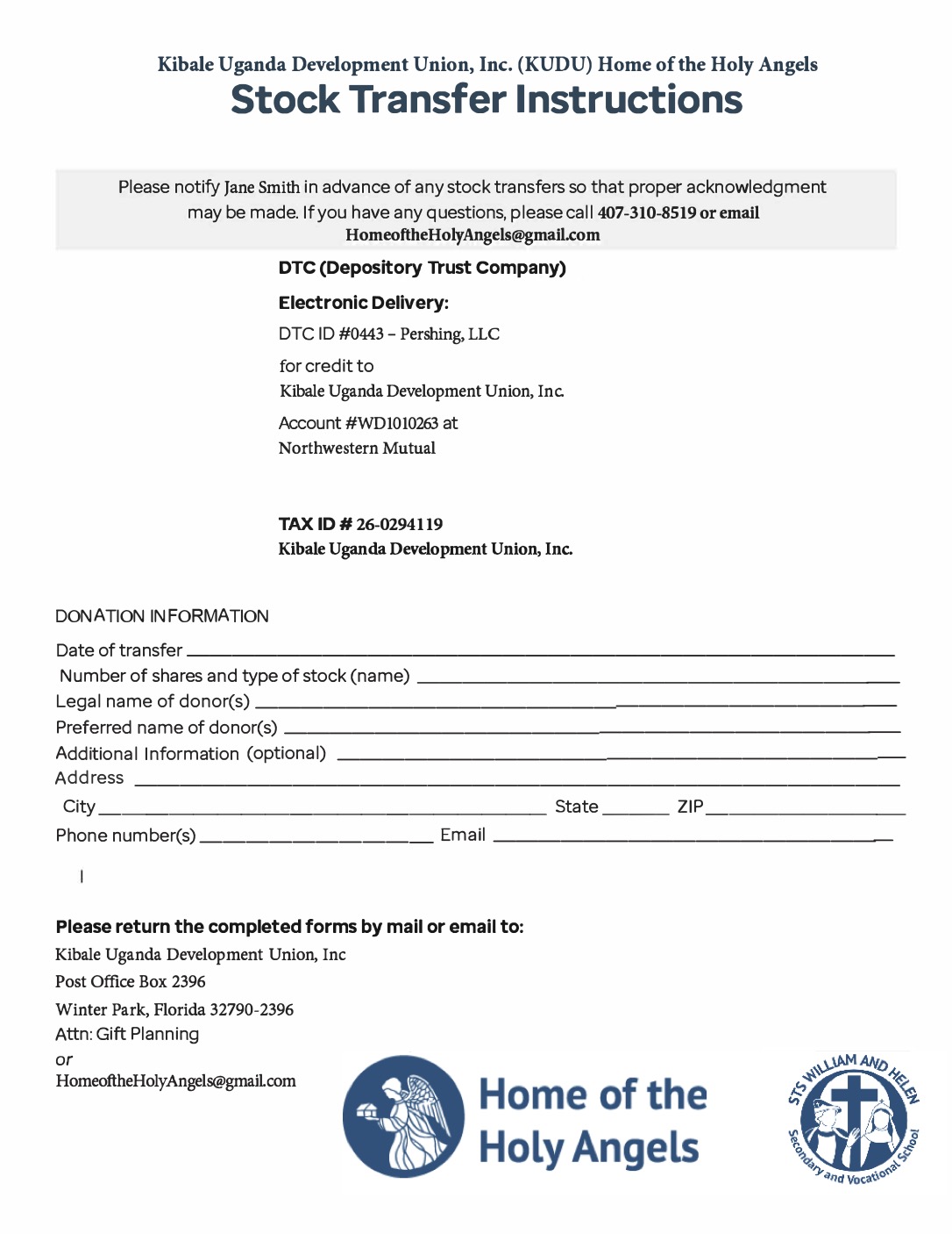 KUDU Stock Transfer Form